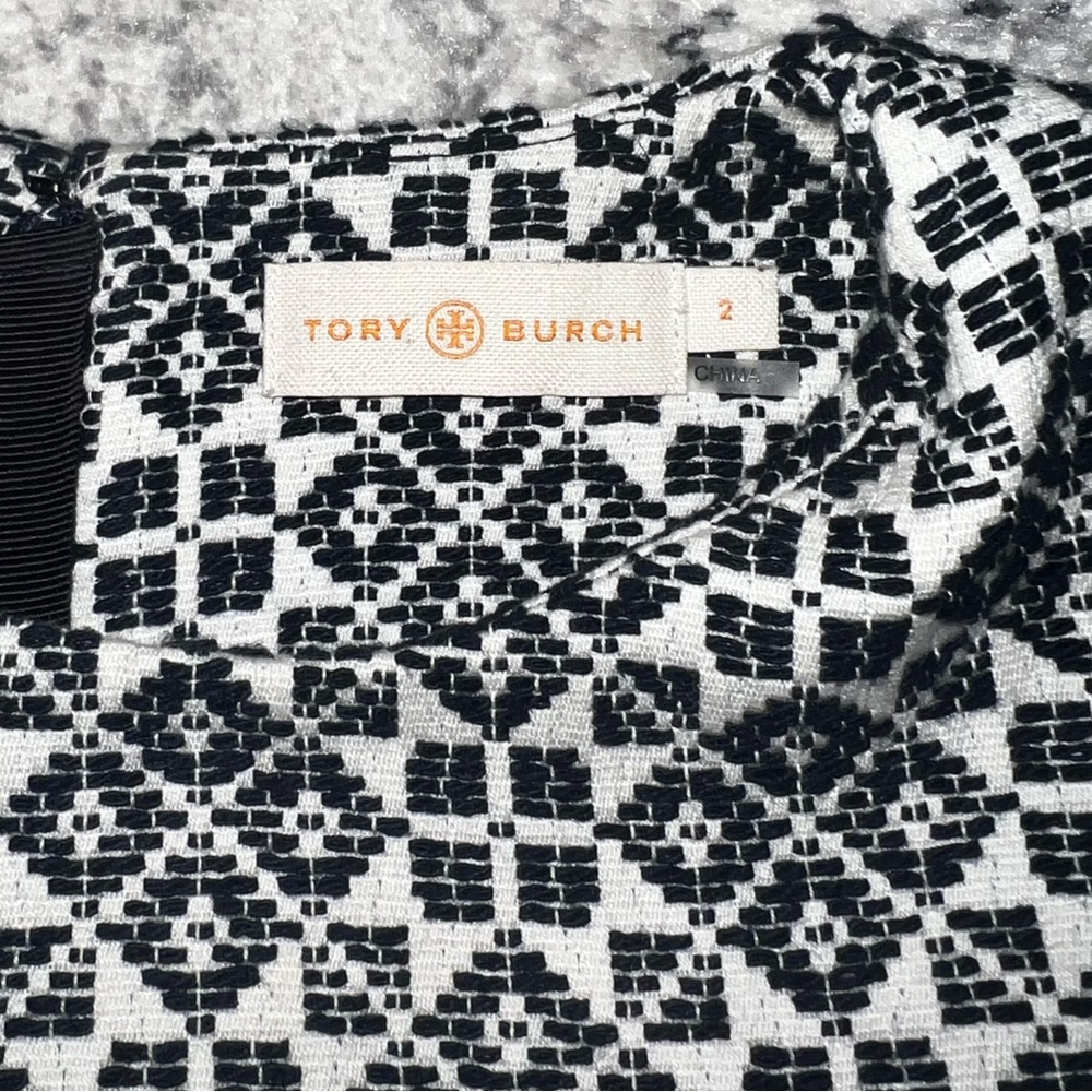 Tory Burch Navy and White Hourglass Mini Dress - Picture 5 of 9